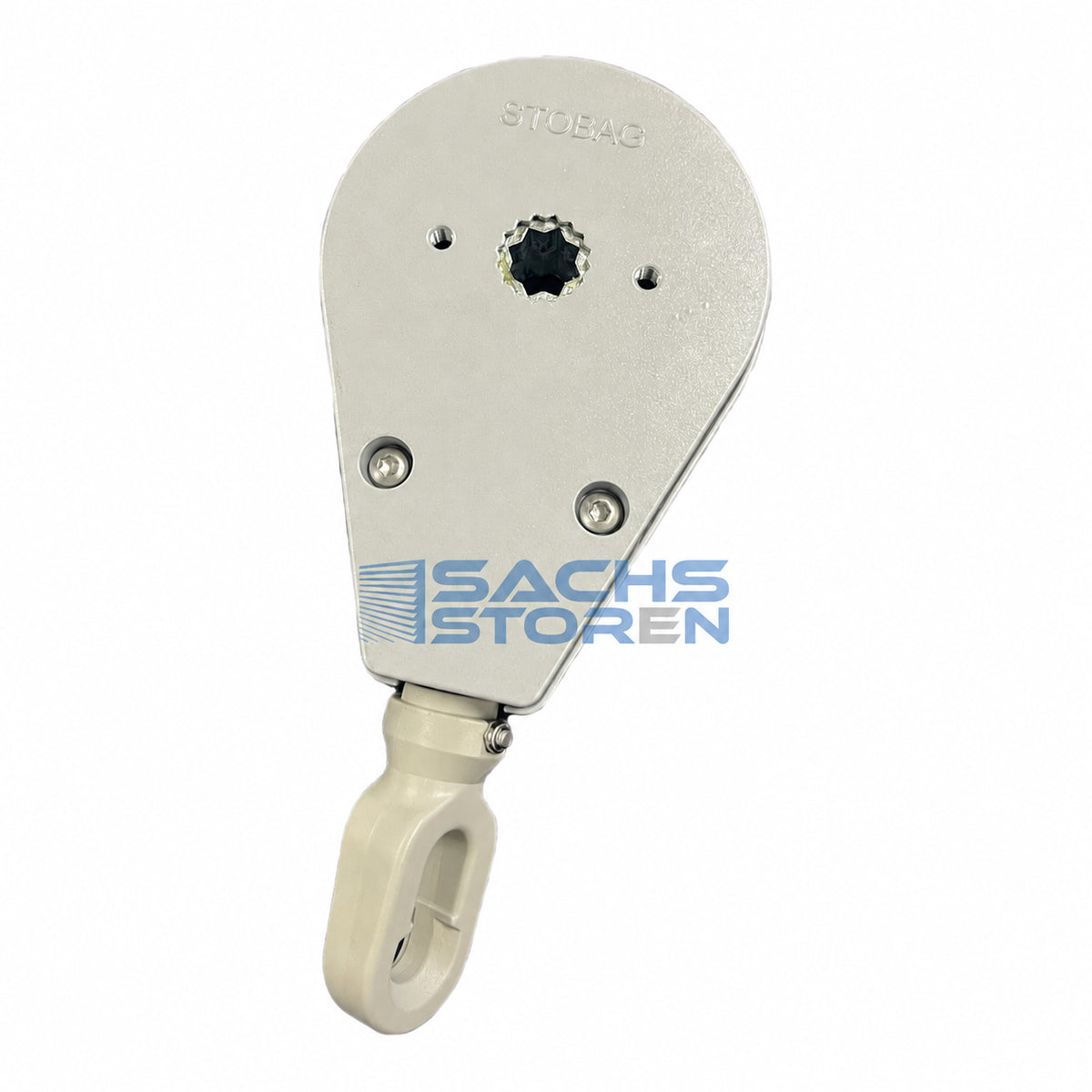 Graues Stobag Kegelradgetriebe S865/1 ohne Endanschlag und mit Kurbelöse