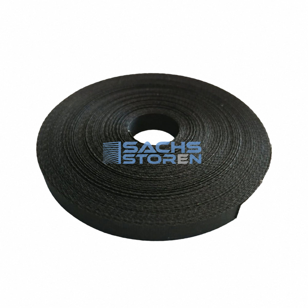 Schwarzes Aufzugsband 8 mm, 10-Meter-Rolle in Draufsicht
