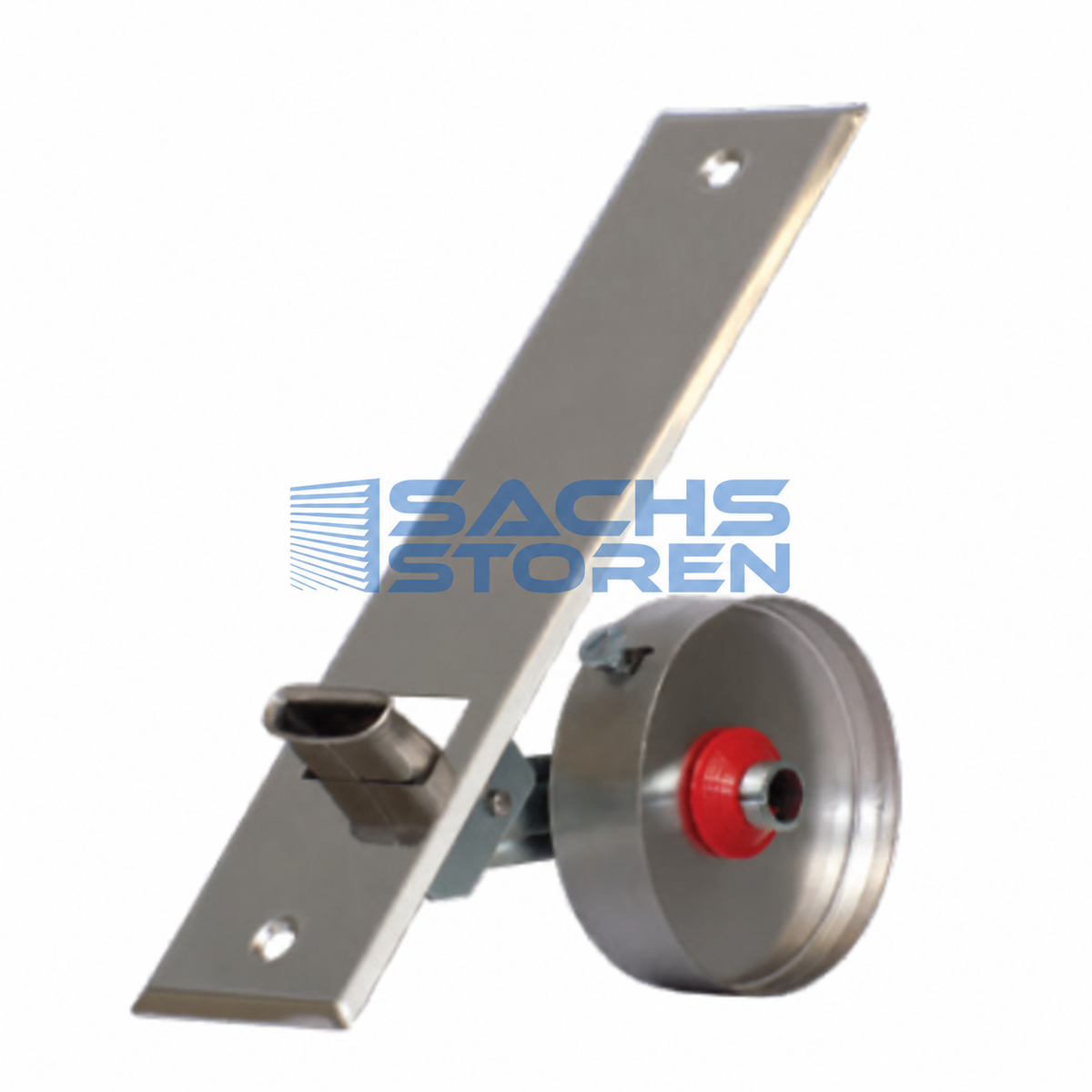 Einlass-Gurtwickler aus Inox mit fester Montageplatte und Wickelrolle