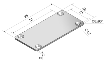 Abdeckplatten für Kurbelloch